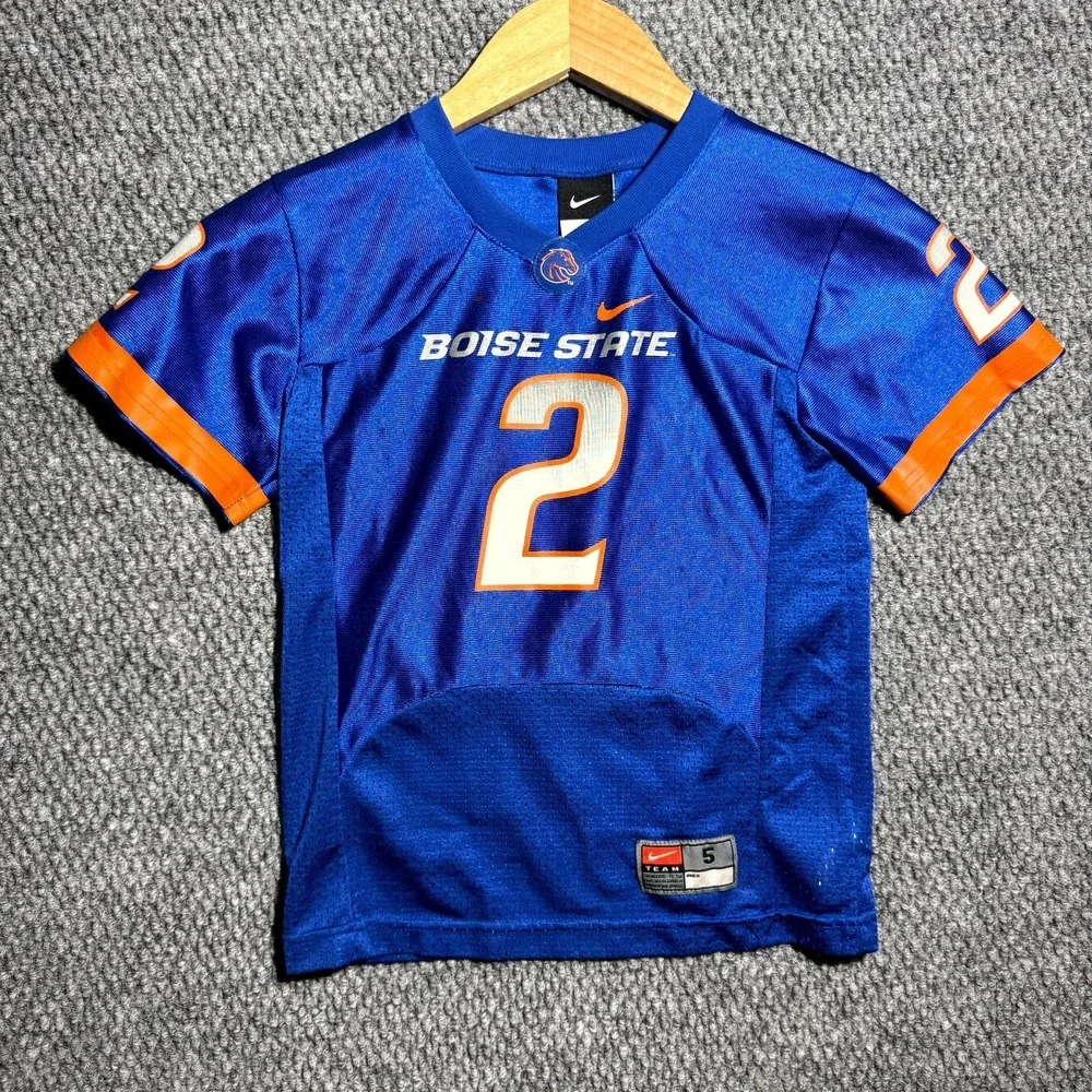 Boise State Broncos NCAA #2 Ashton Jeanty Nike Football Jersey Blue Kids Size 5